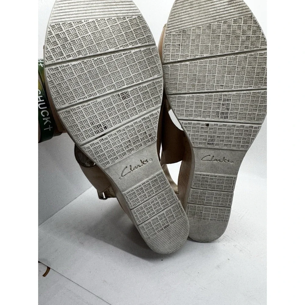 Clarks Wedge Platform Heels Cammy Pearl Size 11 EUC SB8